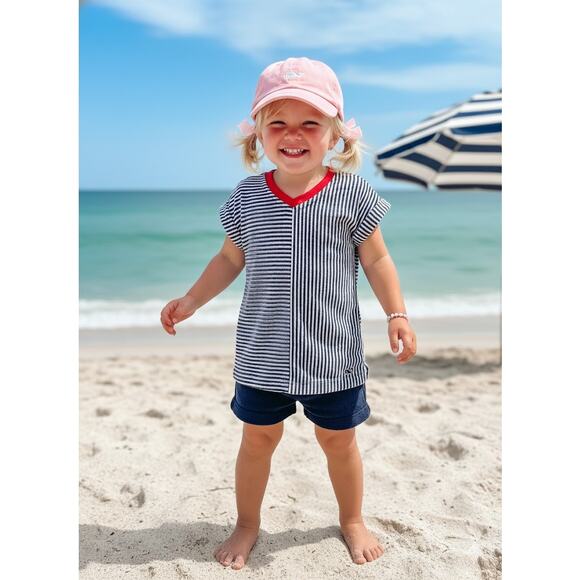 Vineyard Vines Girls Toddler 2T Stripe Terry Towel Swim Cover-Up Dress - Picture 1 of 6
